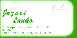 jozsef lauko business card